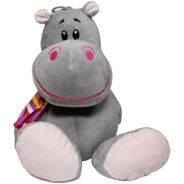 Schlenker Nilpferd mit buntem Schal