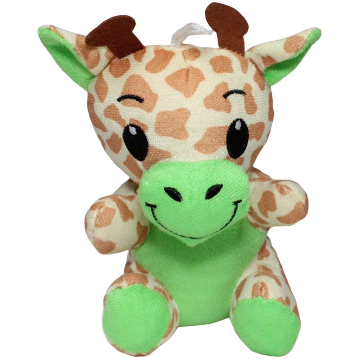 123000025476 TIB Süße Giraffe mit grünem Bauch, sitzend Kuscheltier Kumpel Leo 18cm Beige Braun