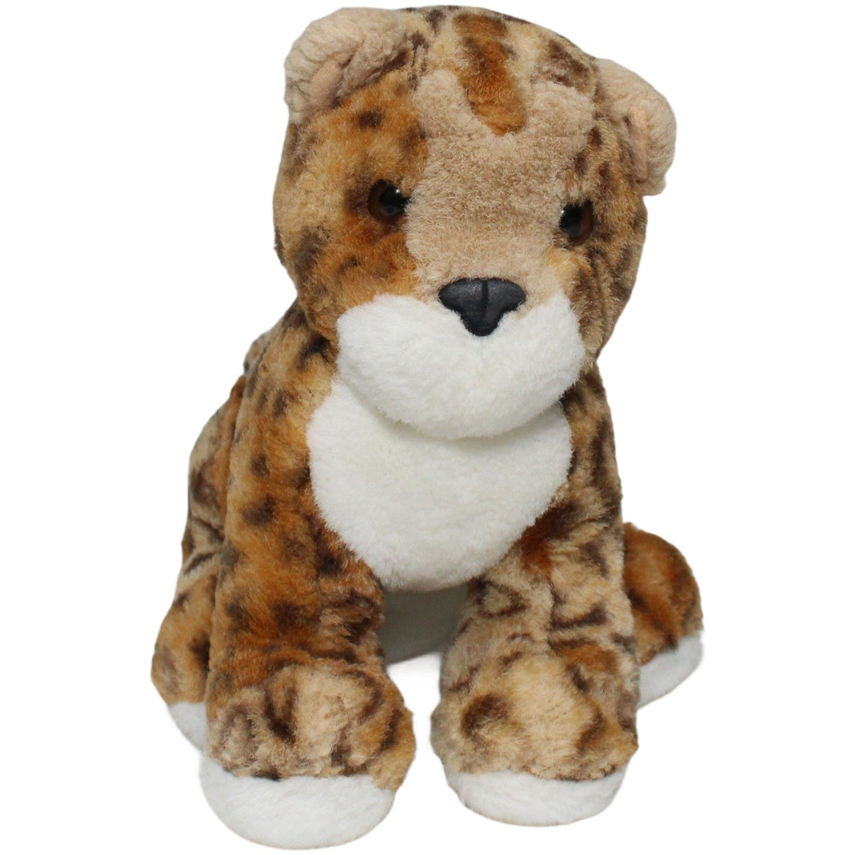 123000025491 Unbekannt Kleiner Leopard, sitzend Kuscheltier Kumpel Leo 17cm Beige Braun