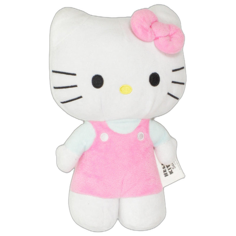 Süße Hello Kitty mit pinker Latzhose