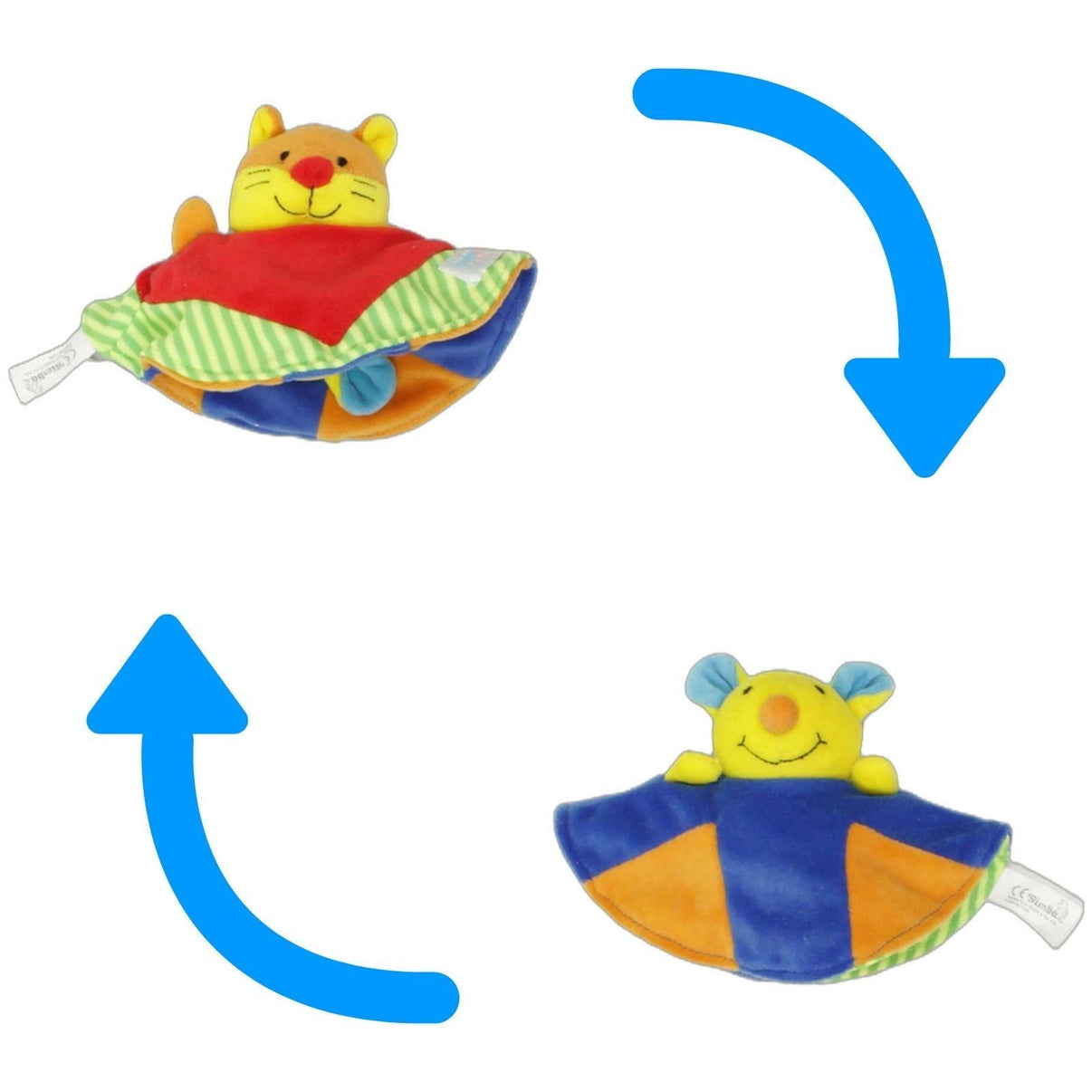 123000025596 Simba Wende-Rassel Katze & Maus Spielfigur mit Rassel Kumpel Leo 12cm ebay-baby-sonstiges Gebraucht