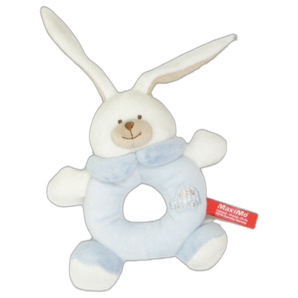 123000025598 MaxiMo Hellblauer Hase Greifling mit Rassel Kumpel Leo 15cm Baby & Kleinkind Beige