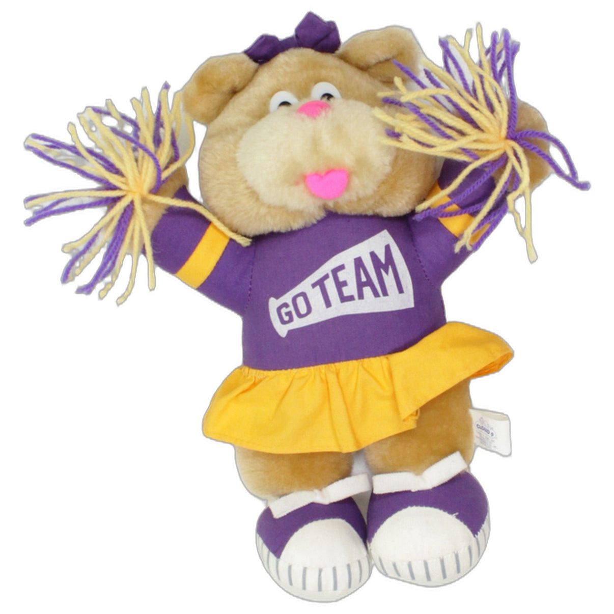 123000025610 Cloud 9 Toys Bär mit Cheerleader-Outfit "GO TEAM" Kuscheltier Kumpel Leo 27cm Beige Bär