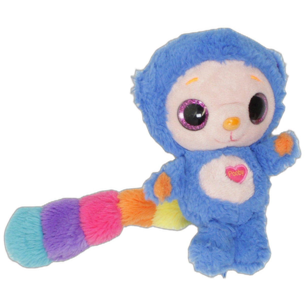 123000025653 Depesche Minimoomi Pooby mit Regenbogenschweif und Sound Plüschfigur Kumpel Leo 20cm Beige Blau