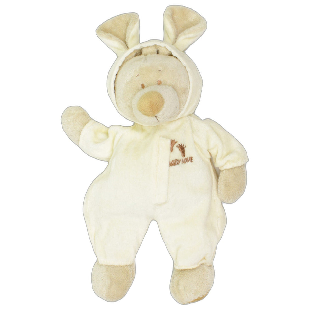 123000025708 Unbekannt Süßer Bär im Strampler "BABY LOVE" Spieluhr Kumpel Leo 30cm Beige Bär