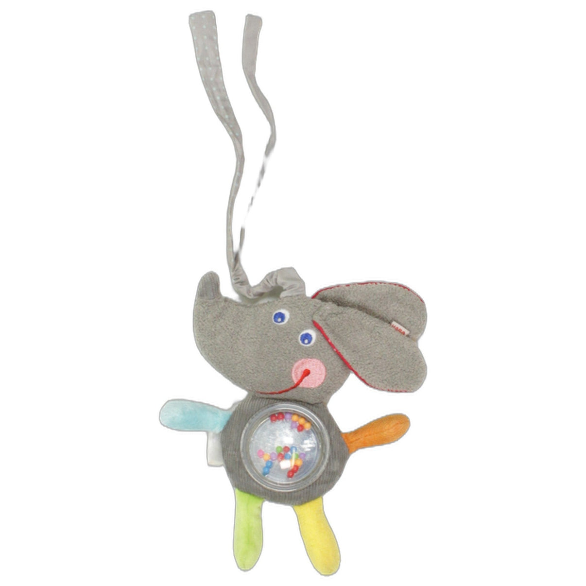 123000025717 HABA Graue Hund mit Rassel Hängefigur Kumpel Leo 16cm ebay-stofftiere Gebraucht