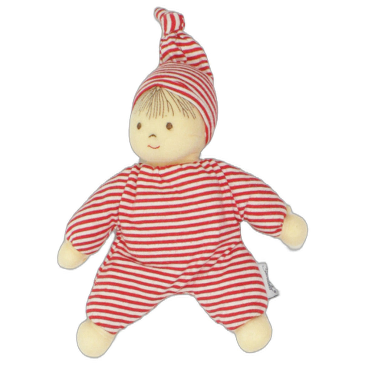 123000025736 Sterntaler Rot-weiß gestreifter Wichtel Spielfigur mit Rassel Kumpel Leo 20cm Baby & Kleinkind Beige