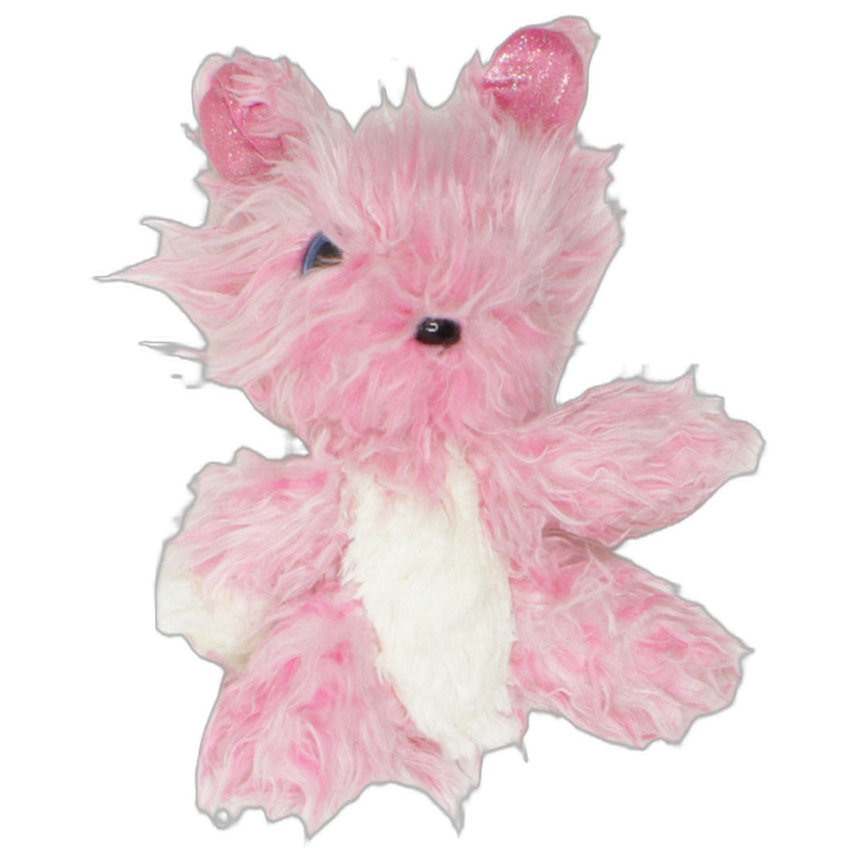 123000025752 Unbekannt Süßer zotteliger Hund, rosa Kuscheltier Kumpel Leo 22cm ebay-stofftiere Gebraucht
