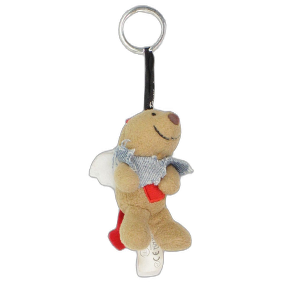 123000025800 TEDI Steinbeck, Teddybär als Teufel- & Engelchen Schlüsselanhänger Kumpel Leo 12cm Beige Blau