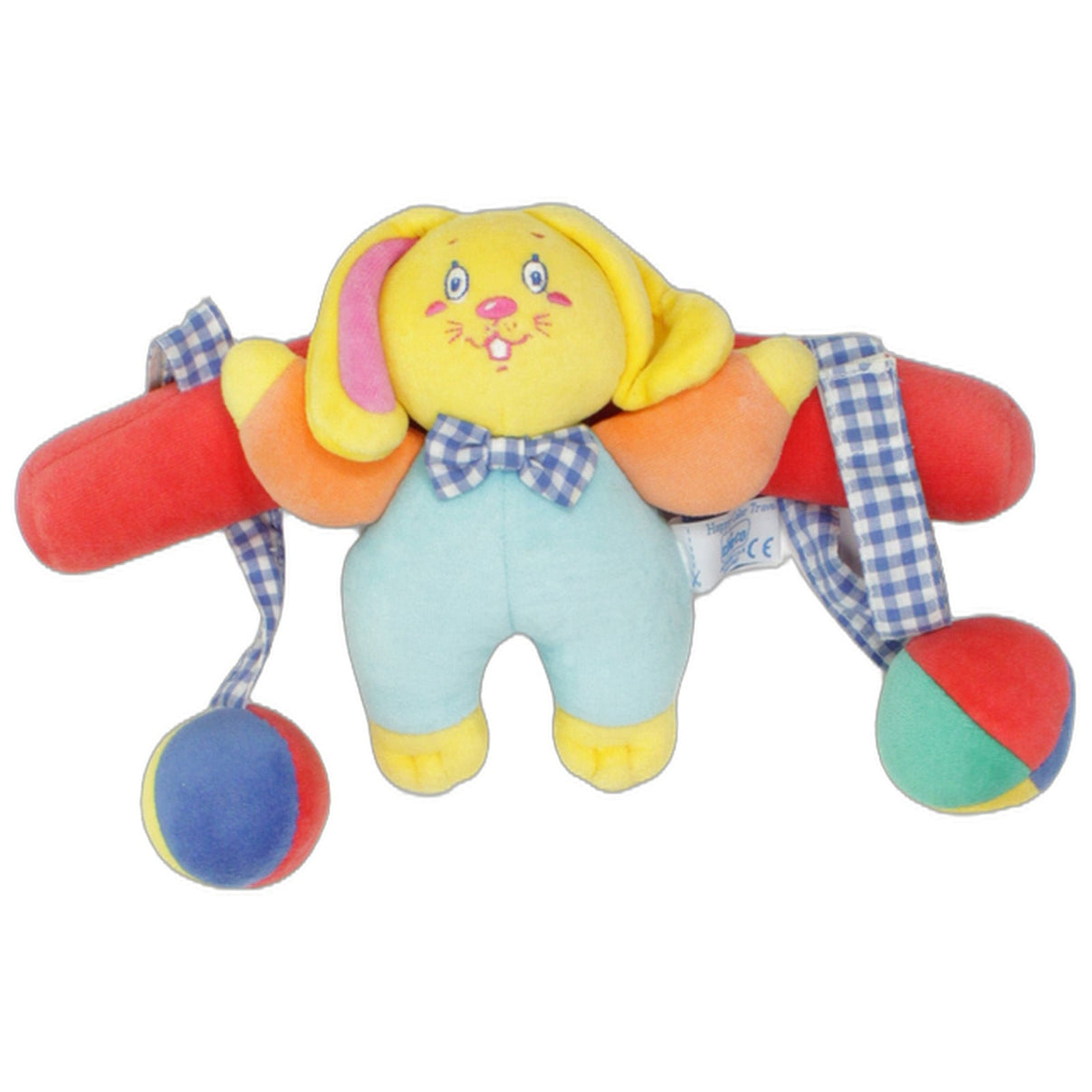123000025871 Chicco Bunter Hase mit Rassel-Bällen Kinderwagen-Kette Kumpel Leo 16cm 28cm Baby & Kleinkind