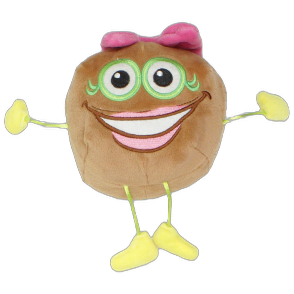 123000025889 AMC Lustiges Maskottchen mit pinker Schleife & Schlenker Armen Plüschfigur Kumpel Leo 20cm Braun ebay-stofftiere