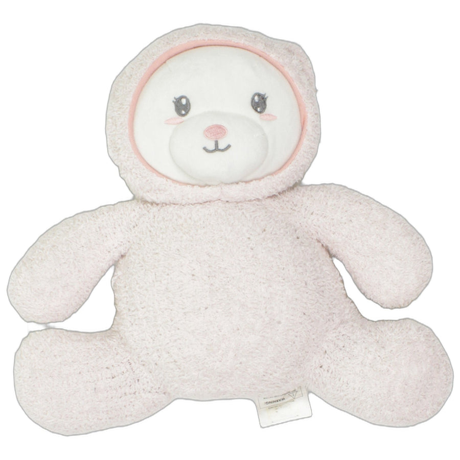 Carried away, Lächelnder Bär in rosa Zottel-Anzug