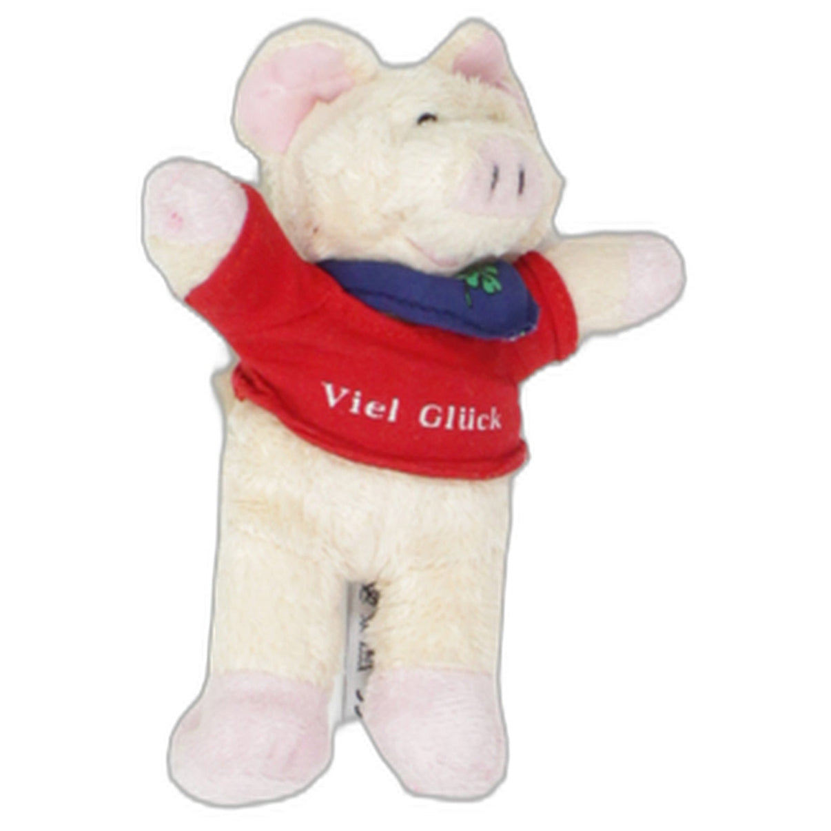 123000026021 Tip Top Toys Kleines Schwein mit Shirt "Viel Glück" Kuscheltier Kumpel Leo 15cm Beige ebay-stofftiere