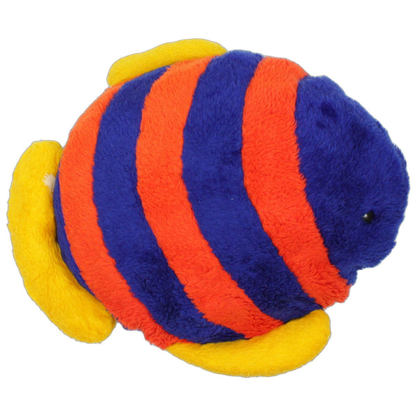 XL gestreifter Fisch mit gelben Flossen