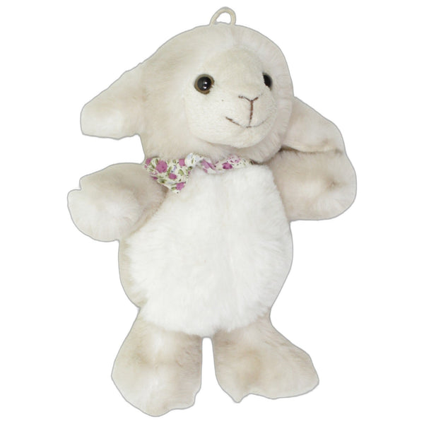 Weiches Schaf mit lila Blumenmuster