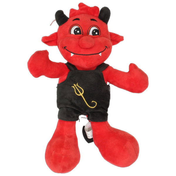 Roter Teufel mit schwarzer Latzhose