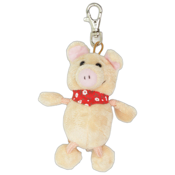 Süßes kleines Schwein mit rotem Halstuch