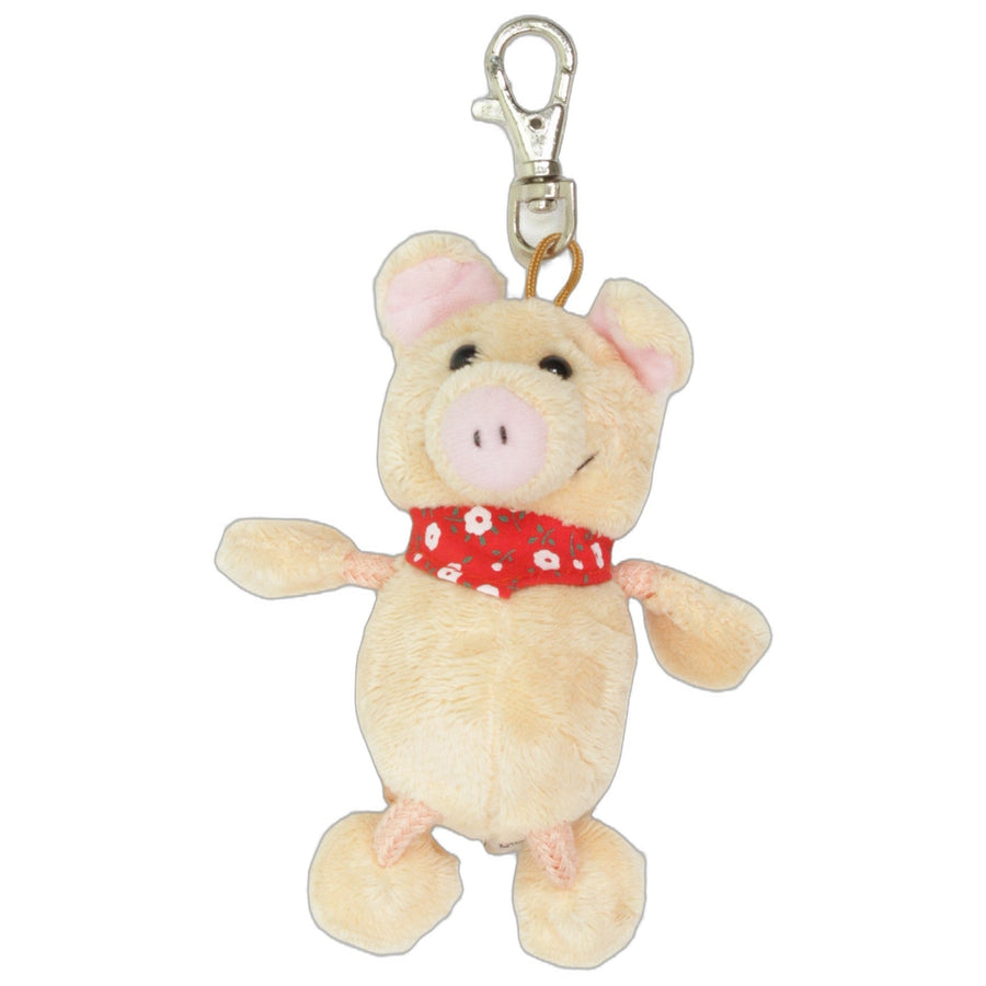 Süßes kleines Schwein mit rotem Halstuch