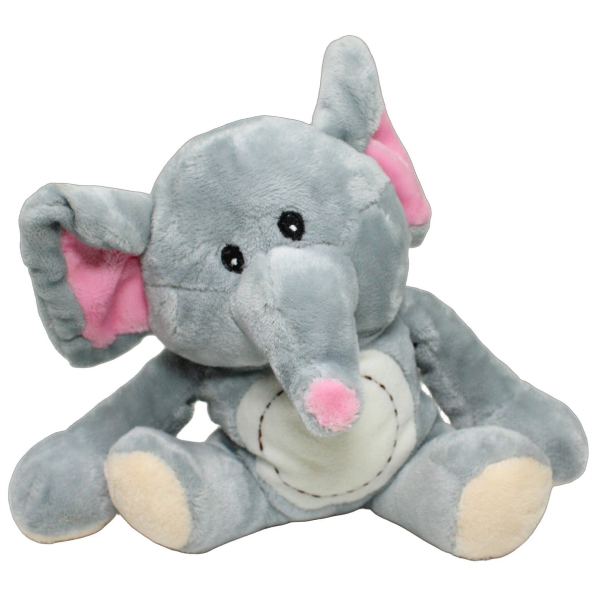 123000026111 Ernstings family Grauer Elefant mit rosa Ohren, sitzend Kuscheltier Kumpel Leo 23cm ebay-20-stofftiere Elefant