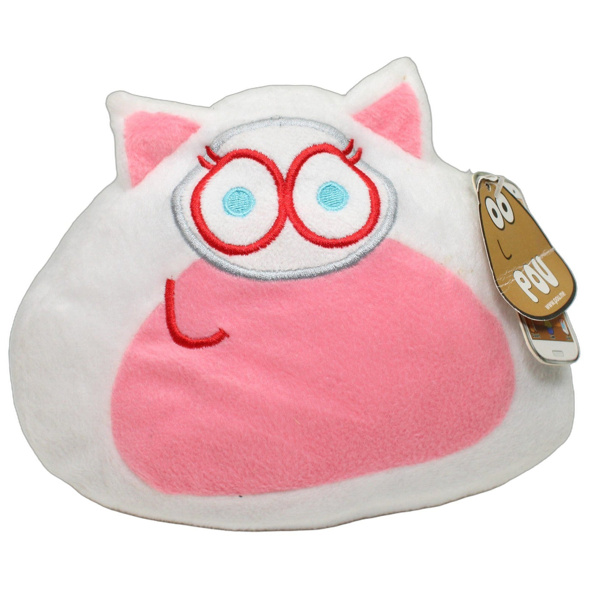 123000026120 HUGGZzzzz Pou, weiße Katze mit rosa Bauch Kuscheltier Kumpel Leo 15cm ebay-stofftiere Gebraucht