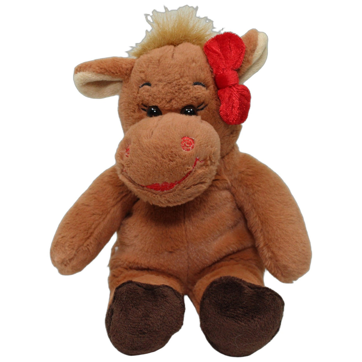 123000026123 Unbekannt Schlenker Pferd mit rotem Lippenstift Kuscheltier Kumpel Leo 25cm Braun ebay-stofftiere