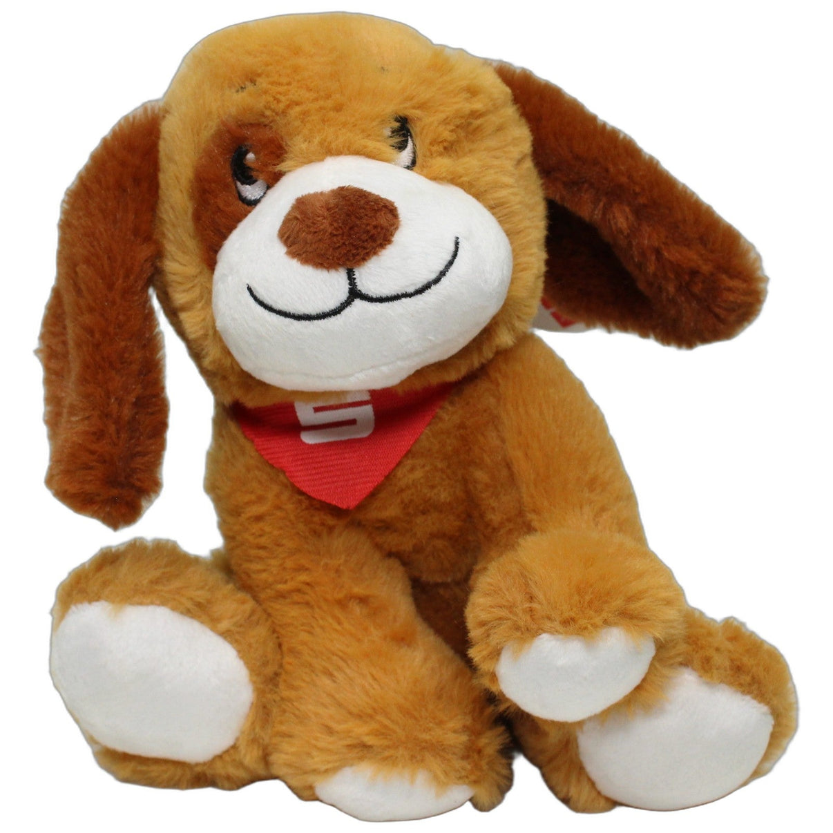 123000026124 team-d Sparkasse, brauner Hund mit rotem Halstuch Kuscheltier Kumpel Leo 19cm Braun ebay-neu-stofftiere