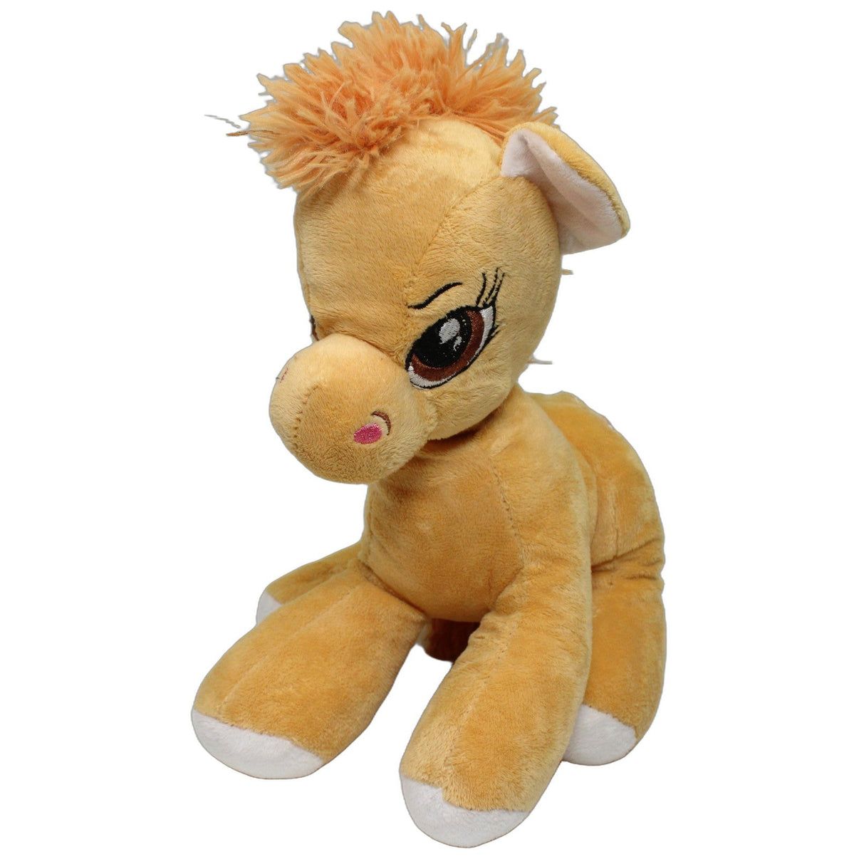 123000026127 Unbekannt Heller Pony mit Blumen-Schönheitsfleck Kuscheltier Kumpel Leo 30cm Beige ebay-stofftiere