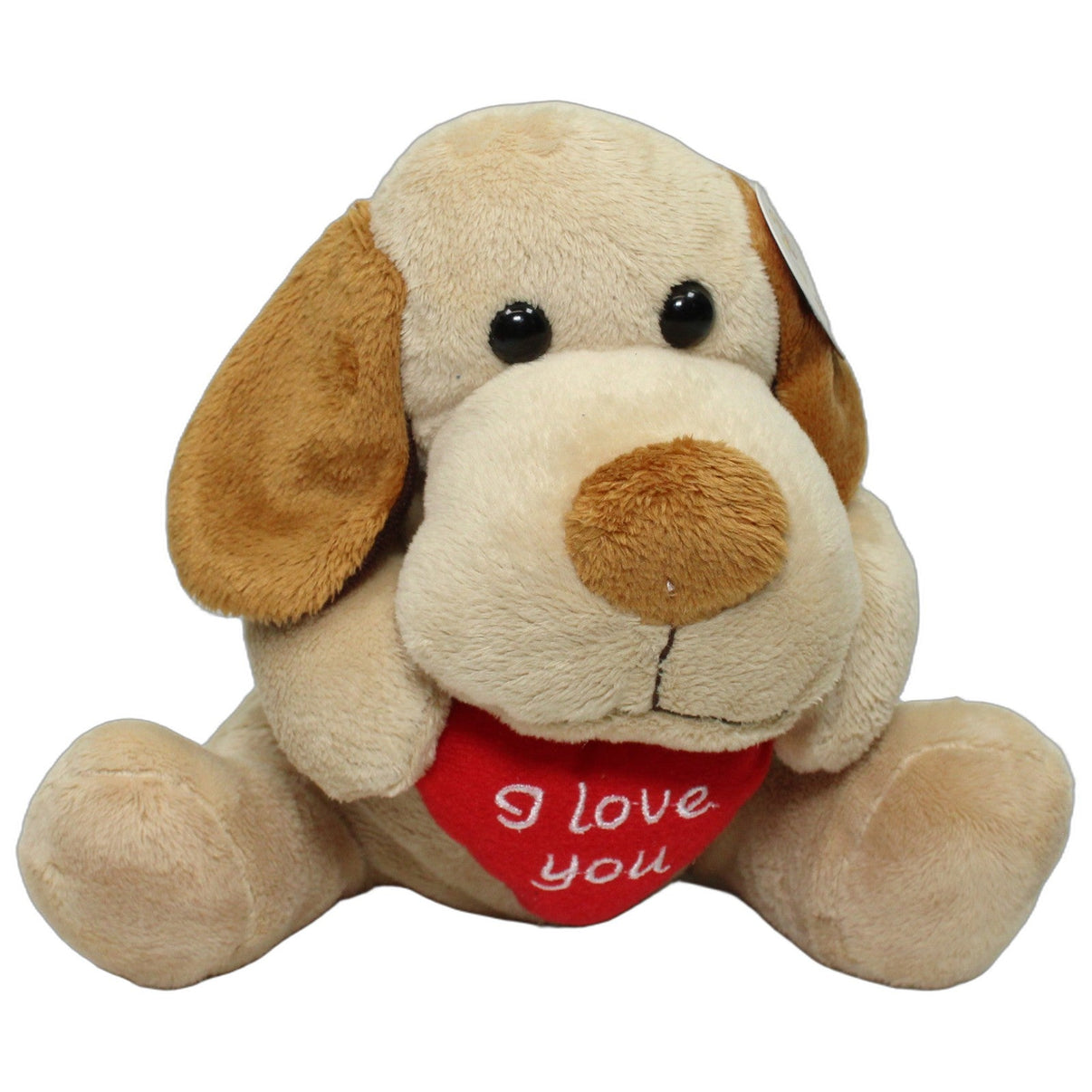 123000026135 Heunec Süßer Hund mit Herz "I love you" Kuscheltier Kumpel Leo 19cm Beige Braun