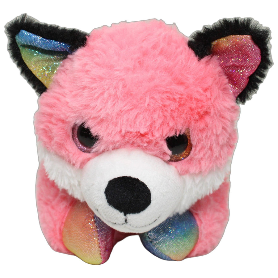 Pinker Fuchs mit bunten Glitzer-Ohren