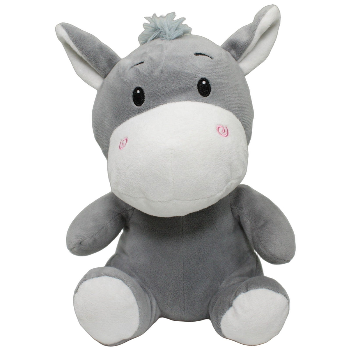 123000026195 KiK Grauer Esel mit großem Kopf, sitzend Kuscheltier Kumpel Leo 27cm ebay-20-stofftiere Esel