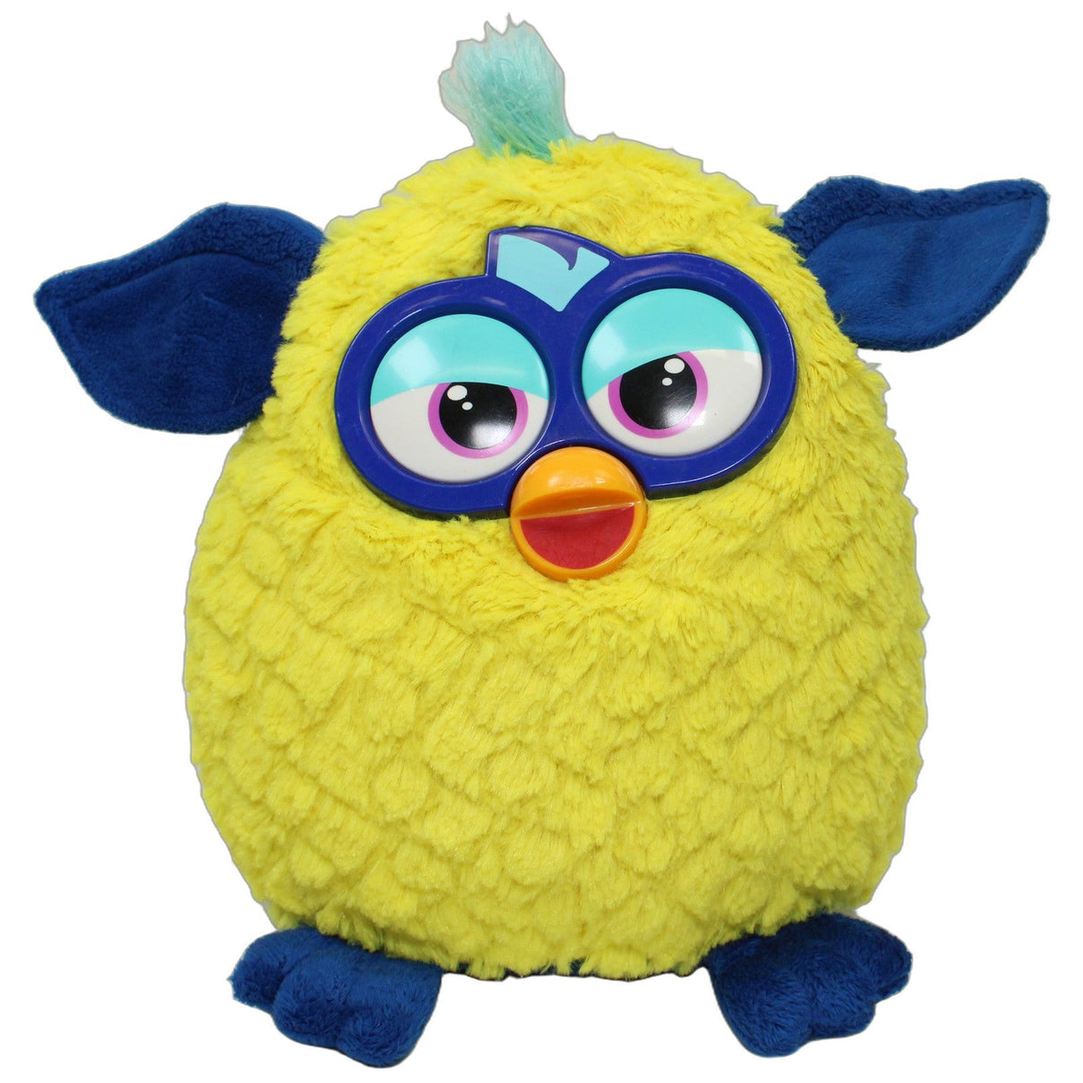 123000026198 Famosa Gelber Furby mit blauen Ohren Kuscheltier Kumpel Leo 2013 23cm Blau