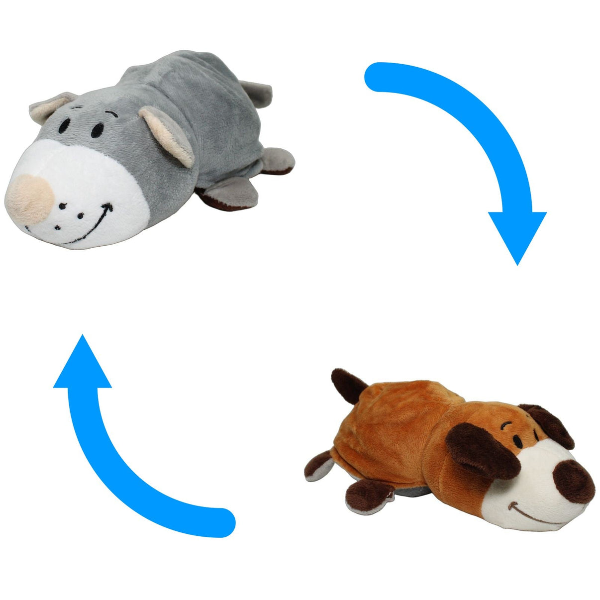 123000026241 Kaufland Wendetier, Katze/Hund Kuscheltier Kumpel Leo 24cm Braun ebay-stofftiere