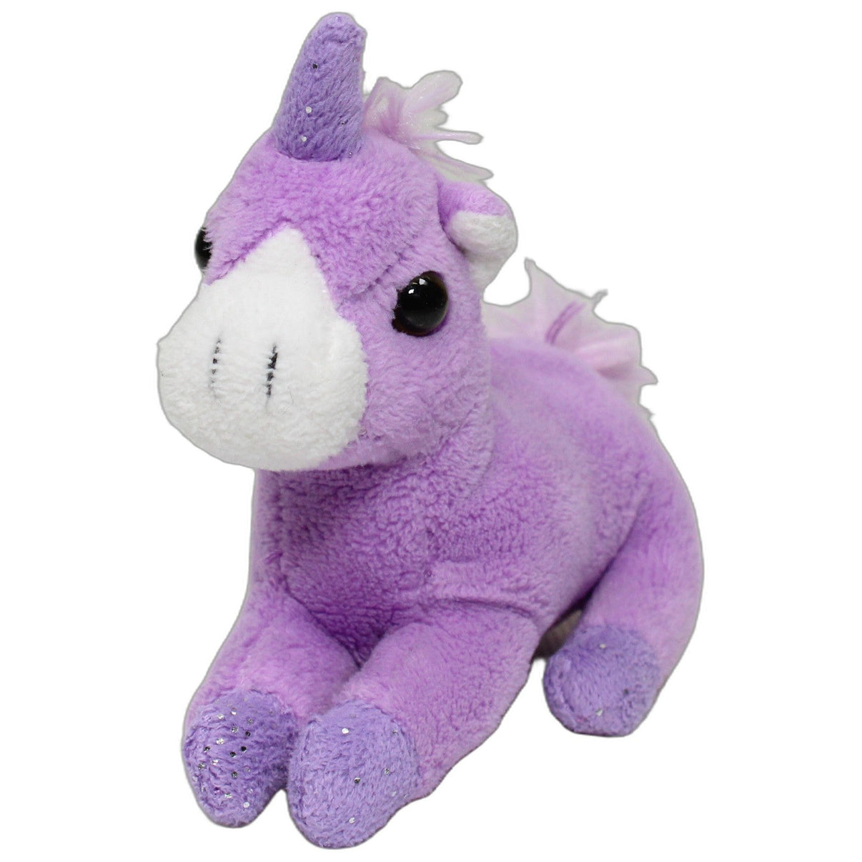 123000026279 Unbekannt Kleines lila Einhorn, sitzend Kuscheltier Kumpel Leo 12cm ebay-stofftiere Einhorn