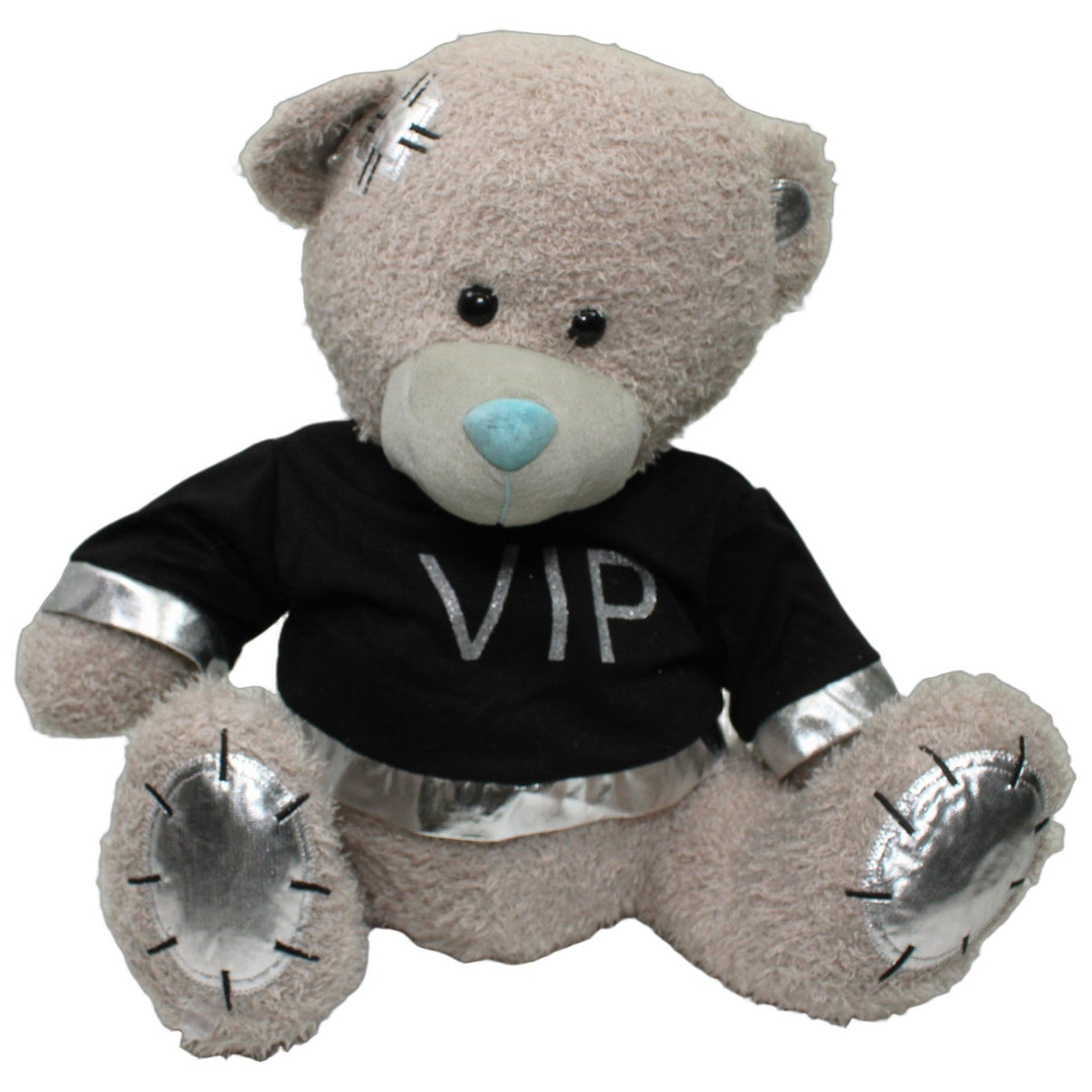 123000026316 FLOTI Grauer XL Teddybär mit Shirt "VIP" Kuscheltier Kumpel Leo 43cm ebay-20-stofftiere Gebraucht