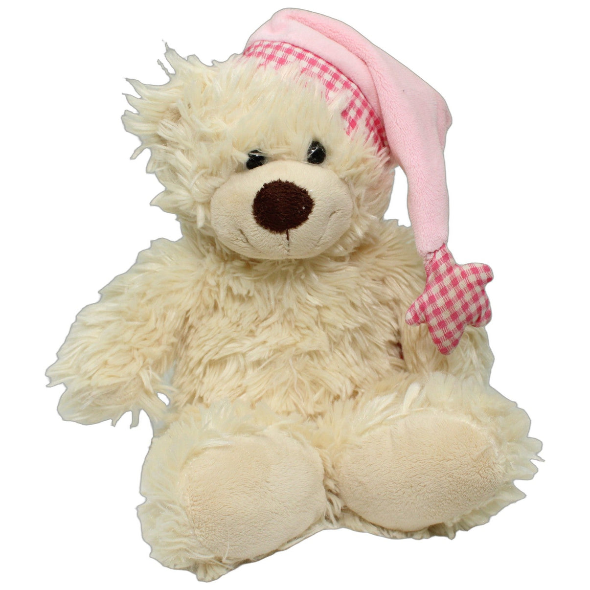 123000026326 Morgenroth Großer beiger Teddybär mit rosa Schlafmütze Kuscheltier Kumpel Leo 35cm Beige ebay-stofftiere