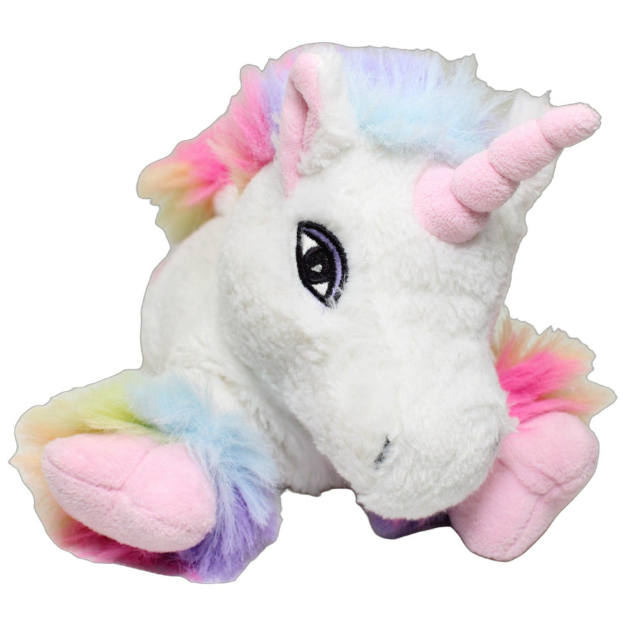 Weißes Einhorn mit Regenbogenmähne