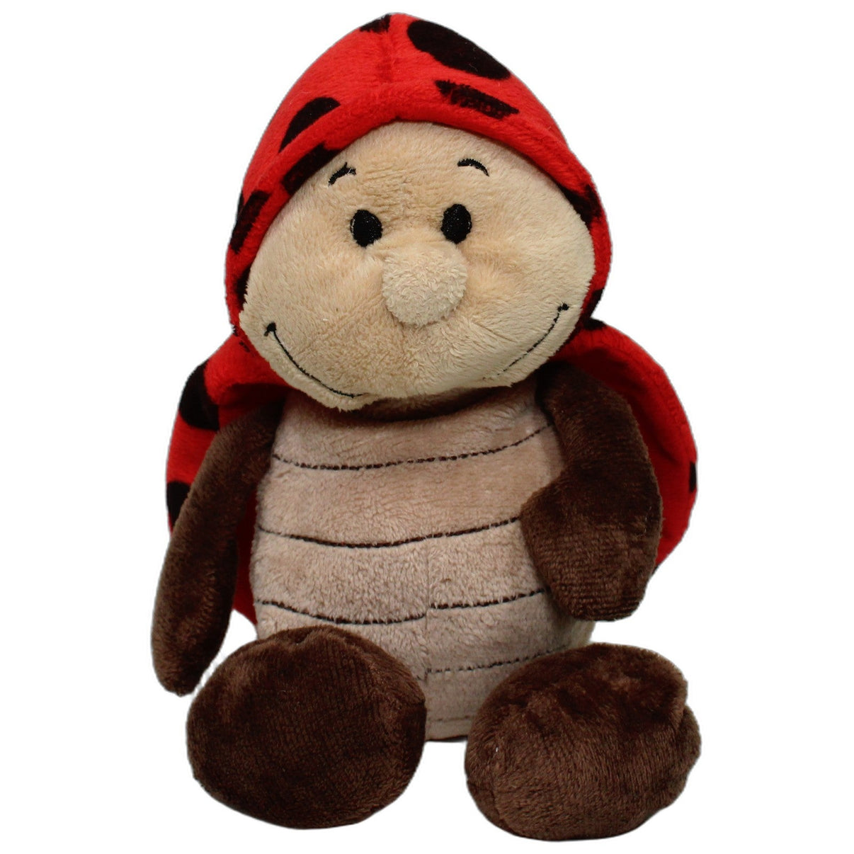 123000026363 team-d Süßer Marienkäfer mit Mütze, sitzend Kuscheltier Kumpel Leo 22cm Beige Braun