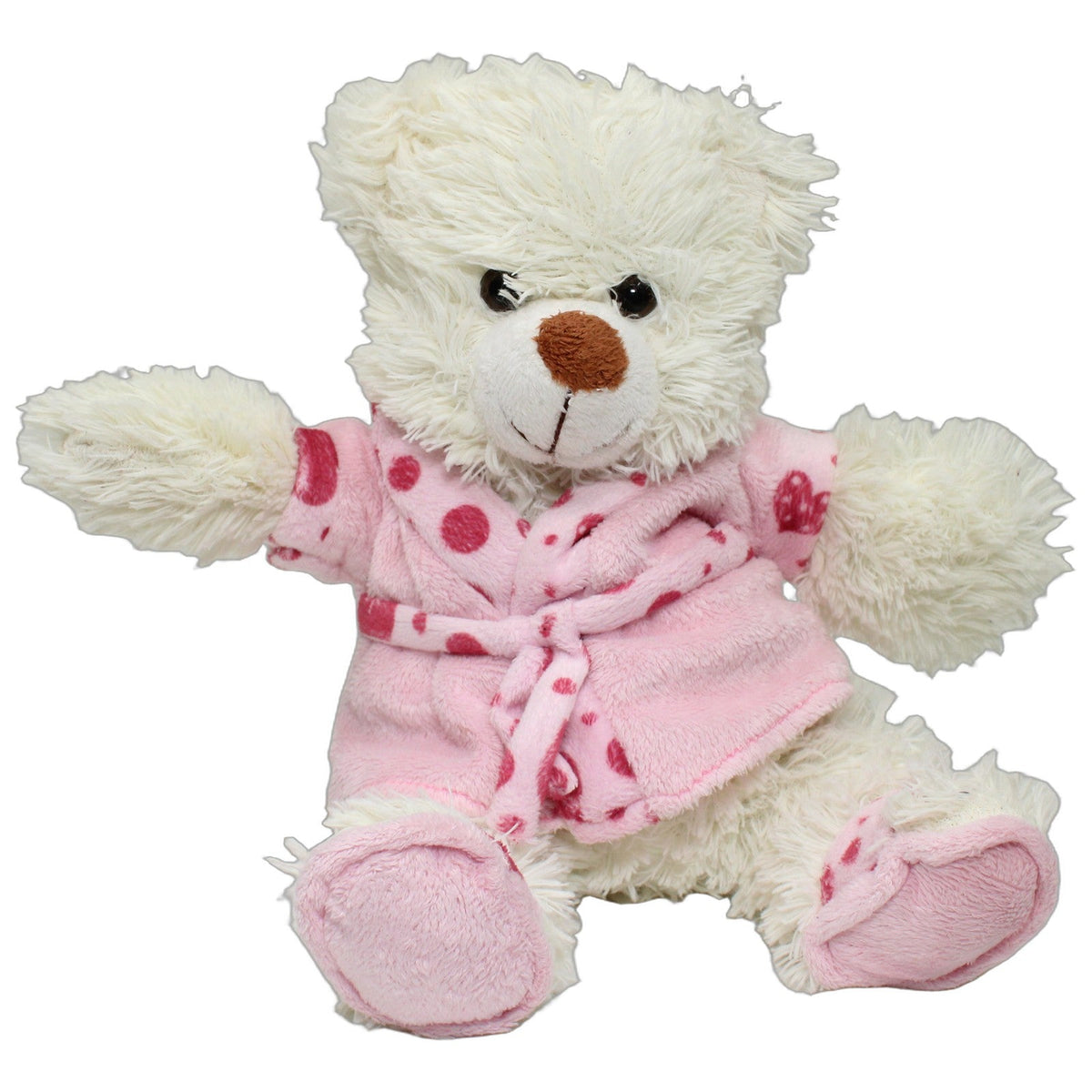123000026374 Unbekannt Teddy in rosa Bademantel & Schlappen Kuscheltier Kumpel Leo 27cm _Wieder Da_ ebay-stofftiere