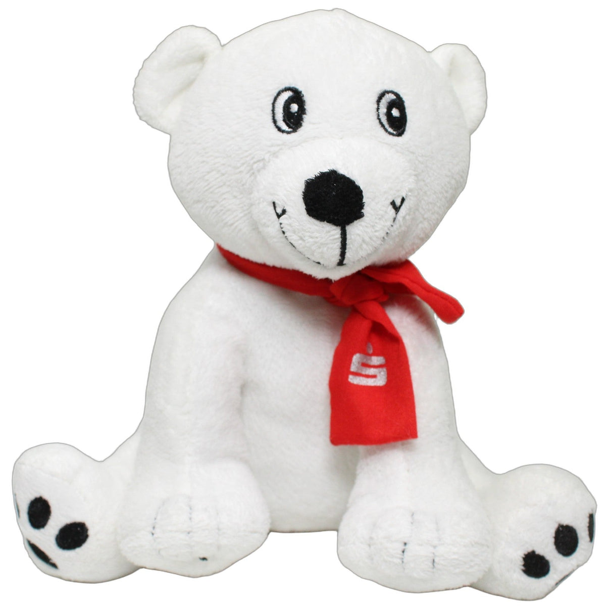 123000026382 D. Kehl Werbeartikel Sparkasse, Eisbär mit rotem Schal Kuscheltier Kumpel Leo 20cm ebay-stofftiere Eisbär