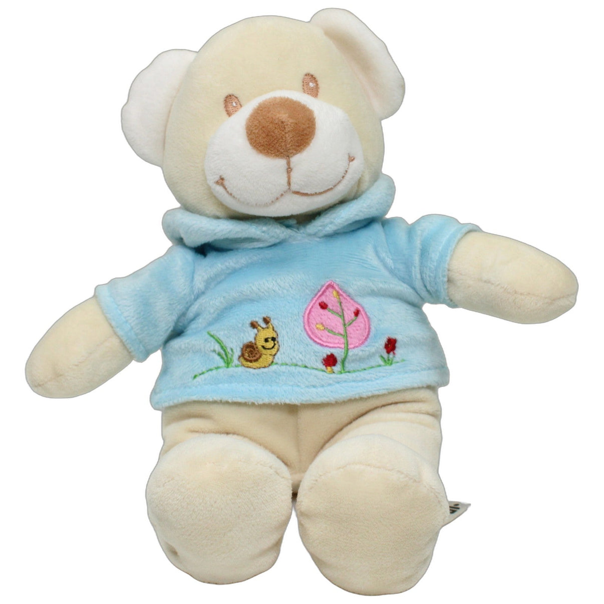 123000026404 Sunkid Bär im blauem Hoodie mit schönem Muster Kuscheltier Kumpel Leo 25cm Beige Blau