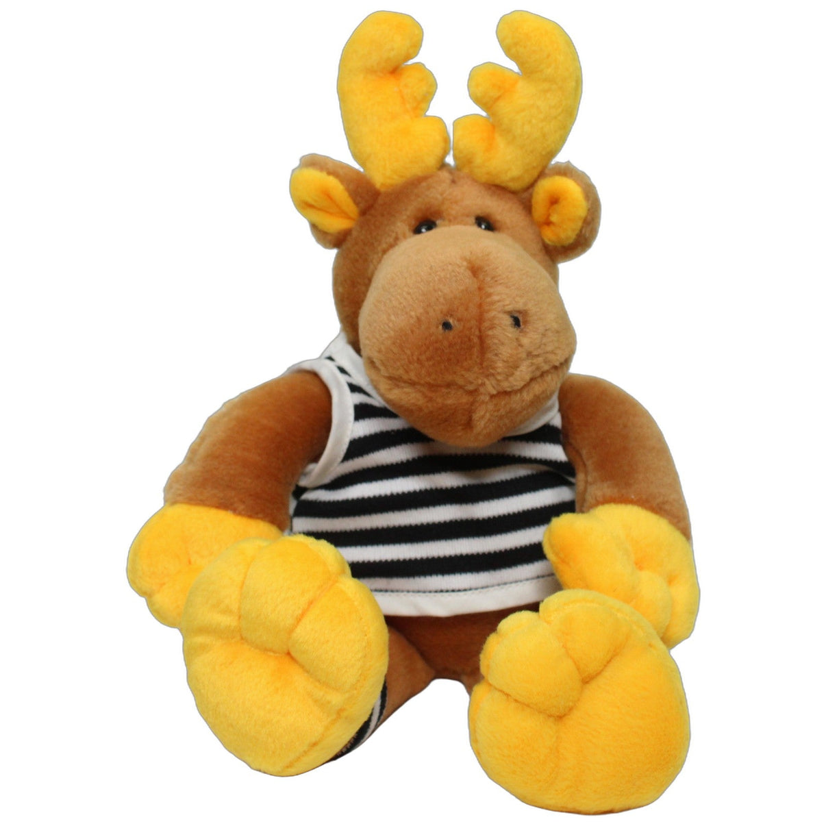 123000026481 Sunkid Brauner Schlenker-Elch mit Ringel-Shirt Kuscheltier Kumpel Leo 25cm Braun ebay-20-stofftiere