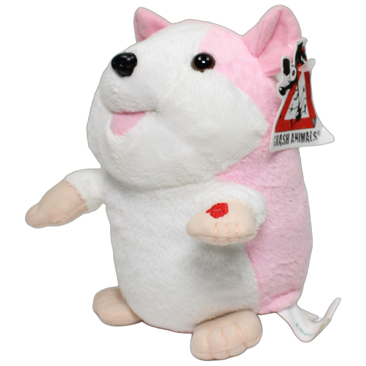 123000026485 Kaufmann Crash Animals, Hamster rosa-weiß Kuscheltier Kumpel Leo 17cm ebay-neu-stofftiere Hamster