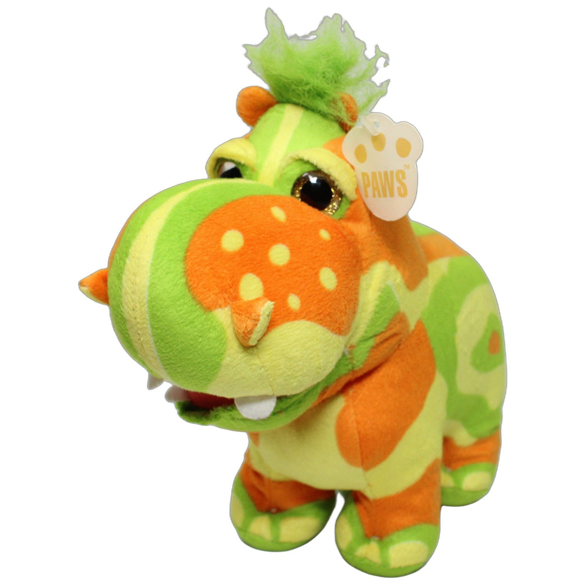 123000026526 Dino Toys PAWS, buntes Nilpferd mit schönem Muster Kuscheltier Kumpel Leo 25cm ebay-neu-stofftiere Gelb