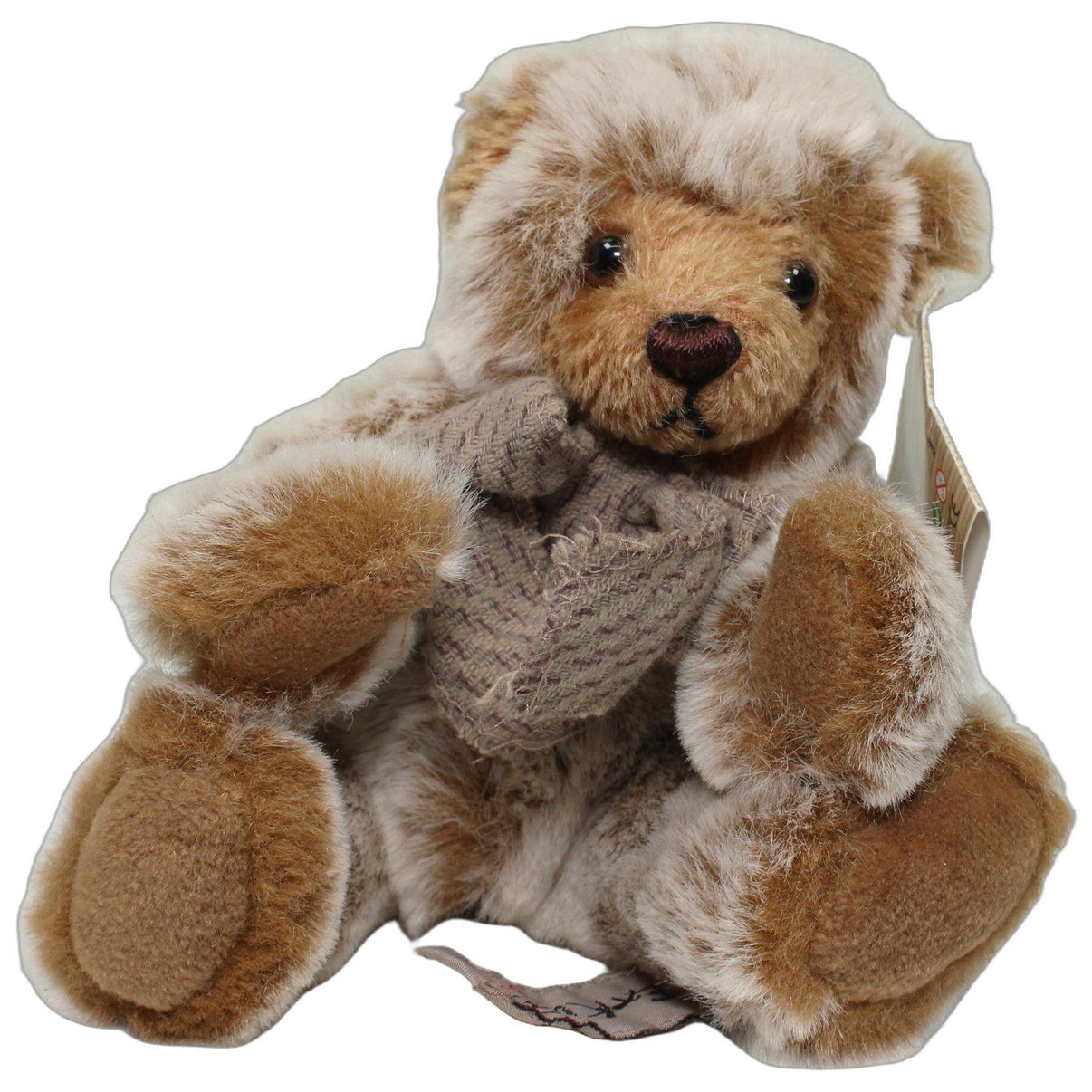 123000026545 GEGU My lovely Bear by SISO, süßer kleiner Teddy Kuscheltier Kumpel Leo 15cm _Vintage_ Braun