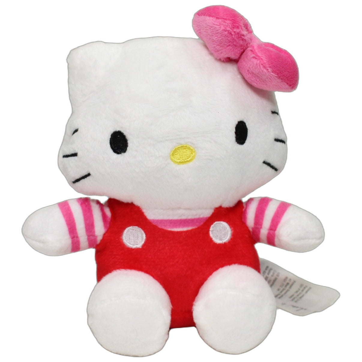 123000026546 Primark Hello Kitty in roter Latzhose, sitzend Kuscheltier Kumpel Leo 14cm 2024 Charakter
