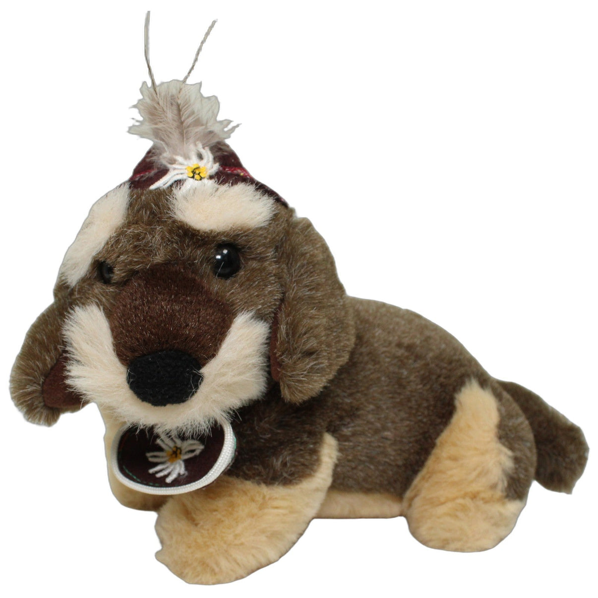 123000026556 ES Gerhardshofen Süßer Dackel mit Hut Kuscheltier Kumpel Leo 20cm Beige Braun