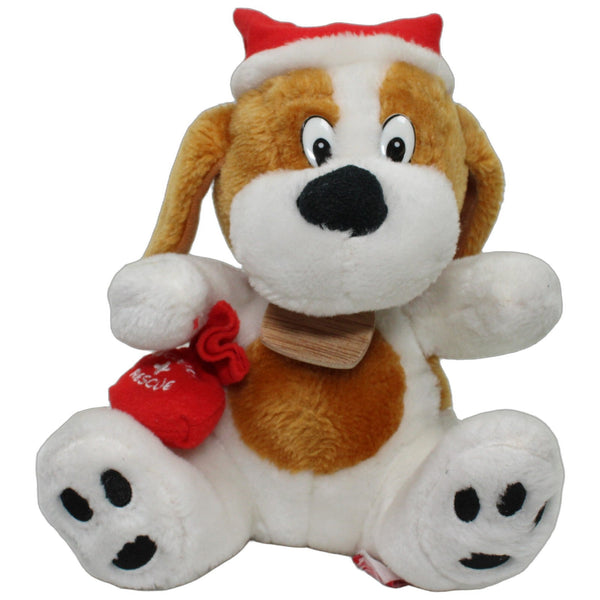 Süßer Hund mit roter Zipfelmütze & Sack