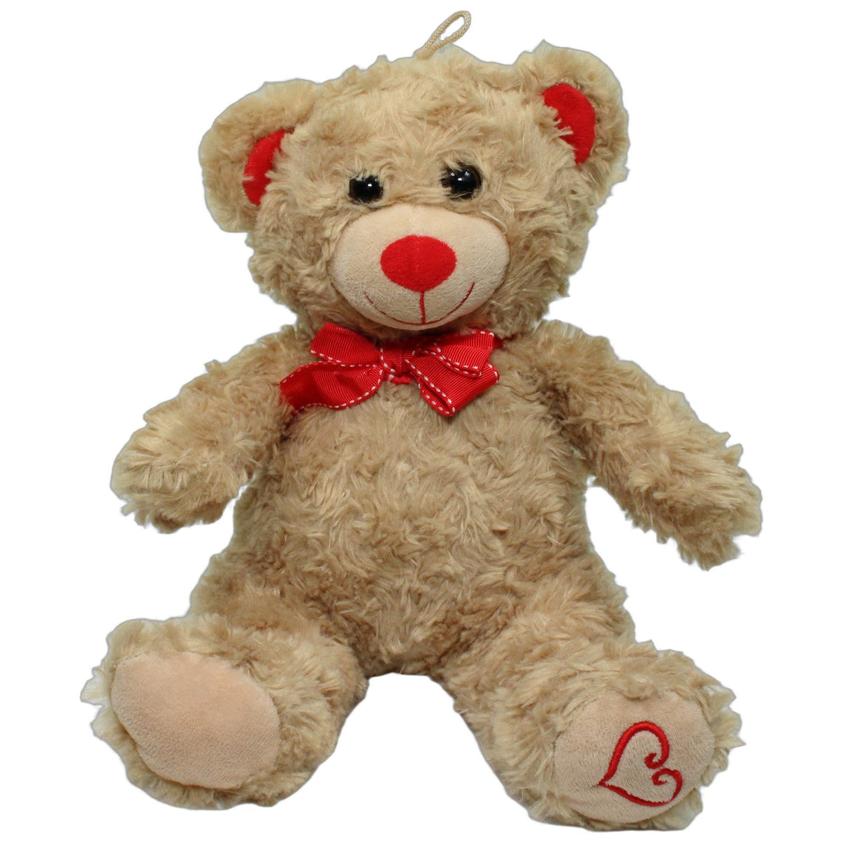 123000026646 Morgenroth Hellbrauner Teddy mit roter Schleife, groß Kuscheltier Kumpel Leo 35cm Braun ebay-stofftiere