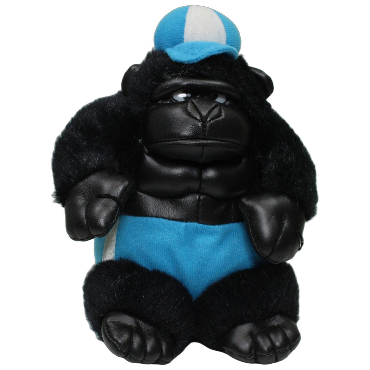 123000026671 Unbekannt Gorilla in blauer Hose & Mütze Kuscheltier Kumpel Leo 18cm Affe Blau