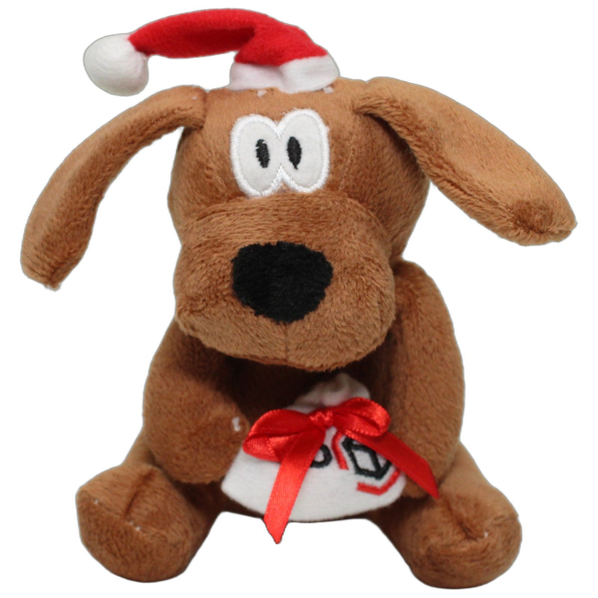 123000026693 ERAC DPD Hund mit Weihnachtsmütze & Geschenk Kuscheltier Kumpel Leo 12cm Braun ebay-stofftiere